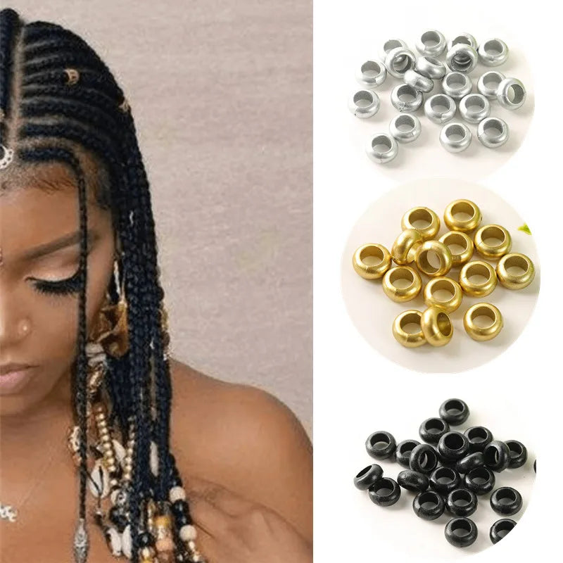 50–150 Pc Dreadlock Hair Rings Cuffs Braids Jewelry Gold Silver Hair Ring Jewelry QXL