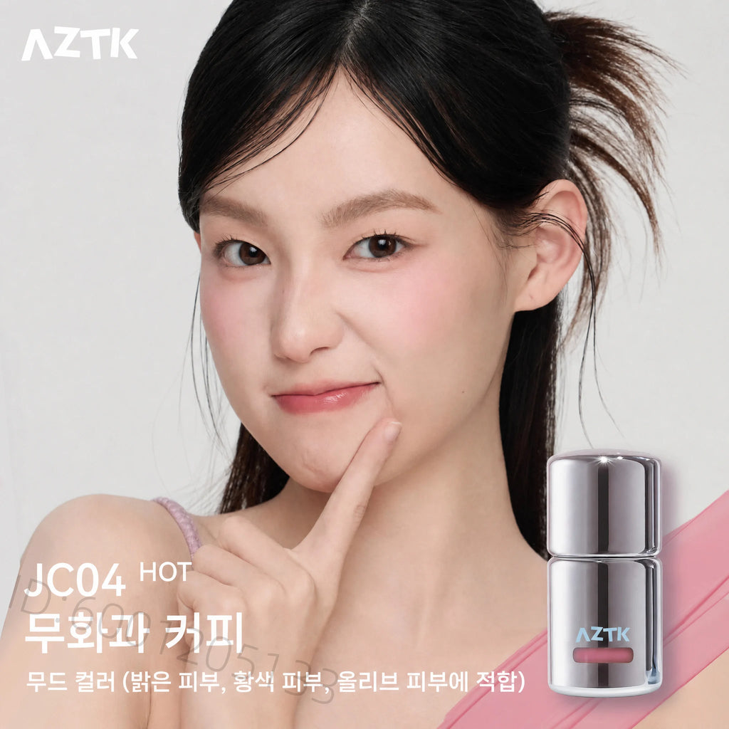 AZTK JC04 Water-to-Powder Liquid Blush | Matte Cheek Tint Liquid Blush QXL