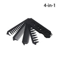 3-in-1 Folding Hair & Beard Comb | Wide & Fine Tooth Pocket Folding Hair Comb QXL 4 Black