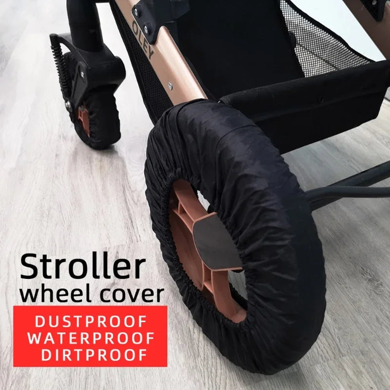 2-Pack Baby Stroller Wheel Covers | Dustproof Oxford Cloth Stroller Wheel Cover QXL