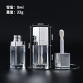8ml Square Clear Lip Gloss Tube | Silver Cap & Doe Foot Wand Lip Gloss Tube QXL Square cover Plastic