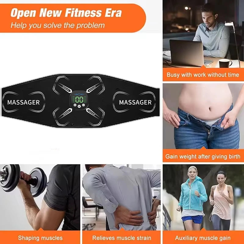 EMS Abdominal Trainer Belt | Muscle Toning & Slimming Device EMS Muscle Trainer Belt QXL