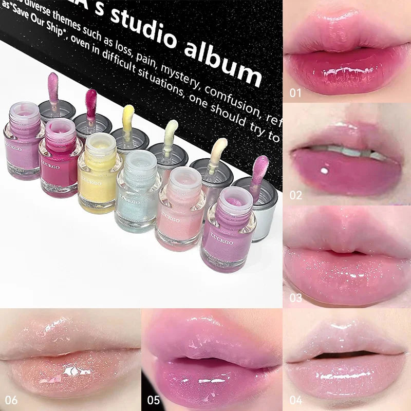 Crystal Mirror Lip Gloss | Hydrating Natural Color Lip Glaze Lip Gloss QXL