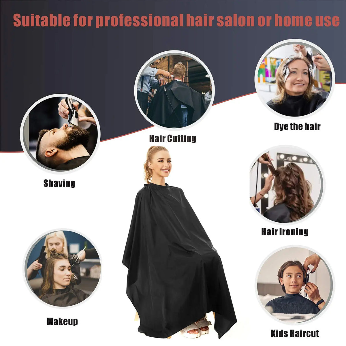 Antistatic Hairdressing Cape | Salon Barber Hair Cutting Apron Hairdressing Cape QXL
