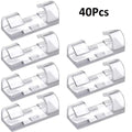 Self-Adhesive Cable Organizer Clips | ABS Wire Cord Holder Cable Organizer Clips QXL 40pcs Transparent