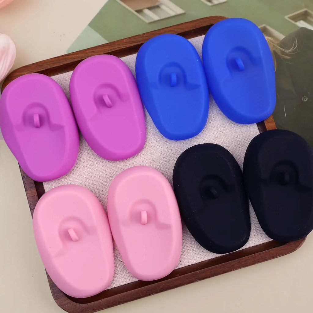 Silicone Hair Dye Ear Covers | Waterproof Salon Ear Shields Hair Dye Ear Shield QXL