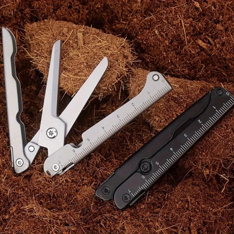 Portable Folding Scissors | Stainless Steel Outdoor Multi-Tool Folding Multi-Tool Scissors QXL