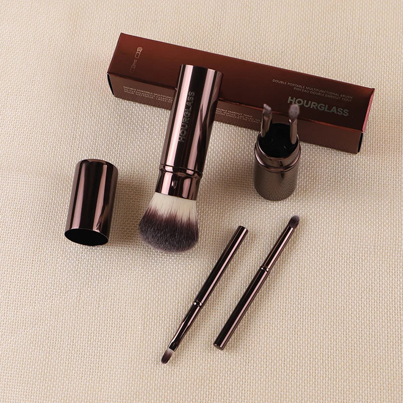 Hourglass 5-Piece Makeup Brush Set – Powder, Lip & Eyebrow Makeup Brush Set QXL