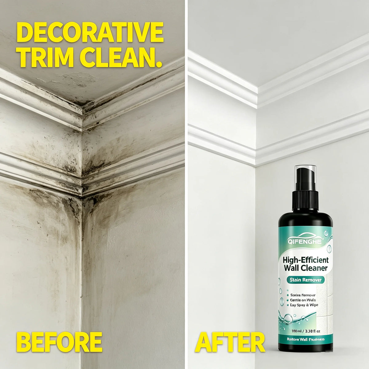 100ml Wall Stain Remover Spray | Graffiti & Handprint Cleaner Wall Cleaner Spray QXL