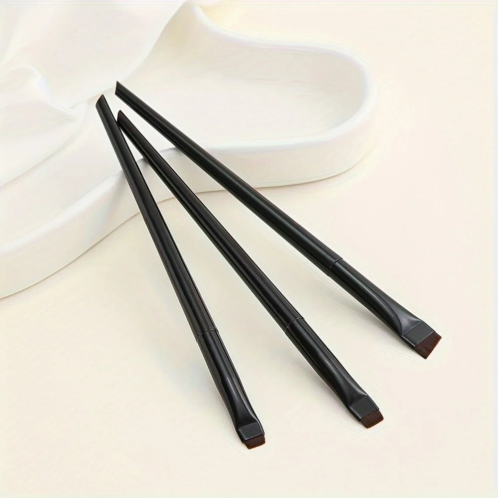 3-Piece Ultra-Thin Angled Eyebrow & Eyeliner Brush Set Eyebrow Brush Set QXL