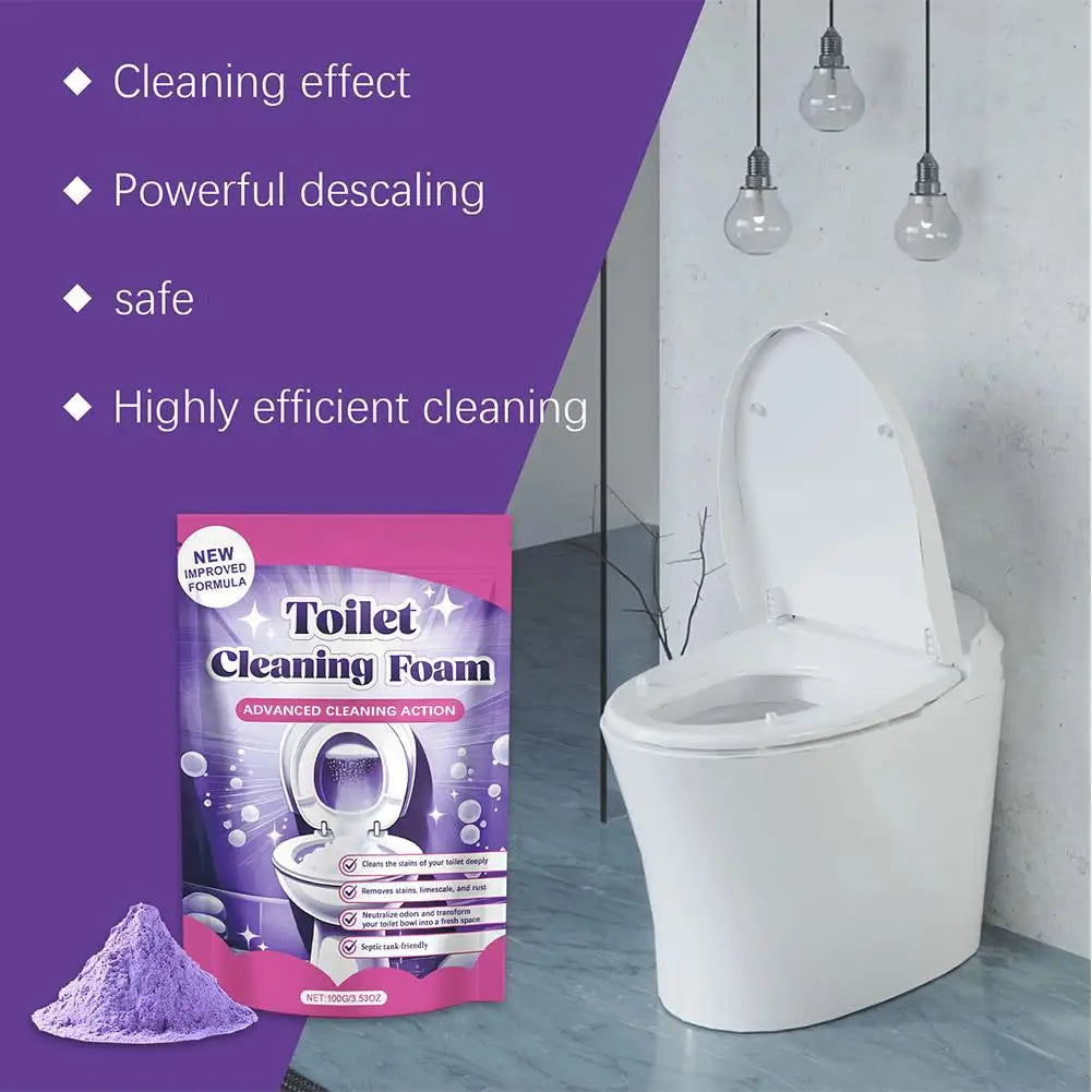 Toilet Cleaning Foam Powder | Deep Clean & Deodorizer Toilet Bowl Cleaner QXL