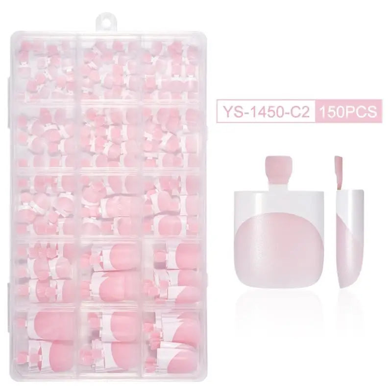 150-Pc Square Matte False Toe Nail Tips | Full Coverage False Toenail Tips QXL 6