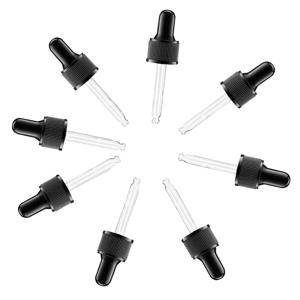30ml Glass Dropper Bottles 8-Pack | Essential Oils & Refillable Glass Dropper Bottles QXL