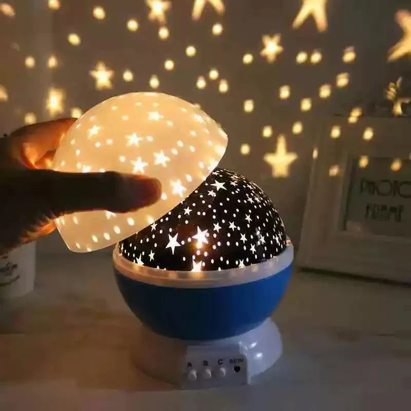 Rotating Starry Sky Projector Night Light | Galaxy & Moon Star Night Projector QXL