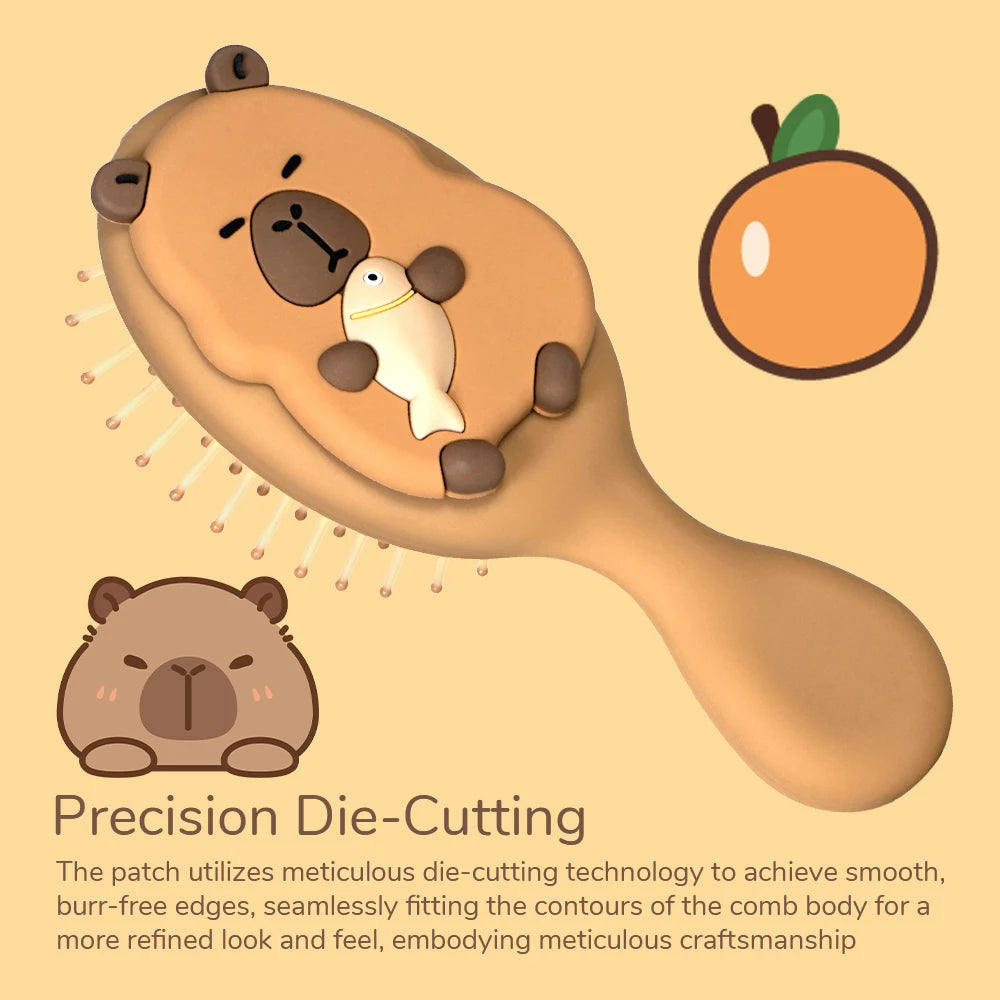 Capybara Hair Brush | Detangling Scalp Massage Anti-Static Detangling Hair Brush QXL