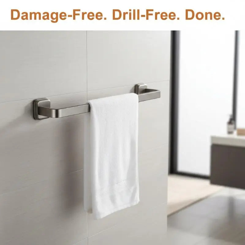 Foldable Suction Cup Towel Rack 30/40/50cm | No-Drill Bathroom Foldable Towel Rack QXL
