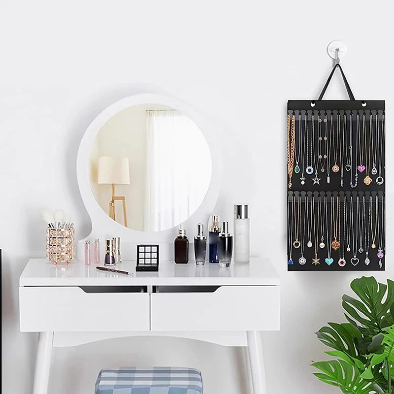 Felt Hanging Jewelry Organizer for Earrings, Necklaces & More Jewelry Organizer QXL