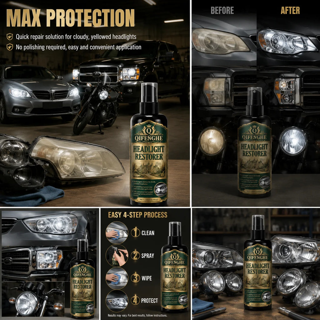Headlight Restoration Spray – DIY Foggy Lens Restorer Headlight Restoration Spray QXL