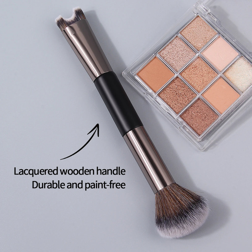 Dual-Head Makeup Brush | Blush, Contour & Nose Shadow Dual-Head Makeup Brush QXL 1PCS