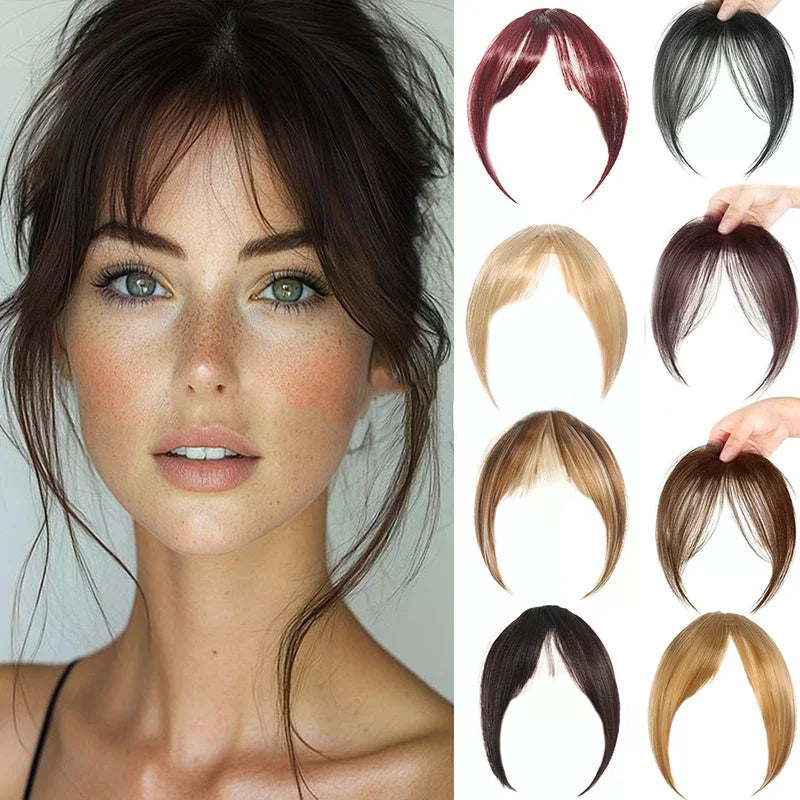 Synthetic Clip-In Bang Hairpiece | Fluffy Wig Hair Extension Clip-In Bang Hairpiece QXL