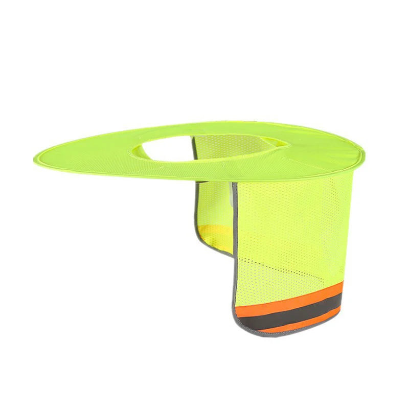 Sun Shade Safety Helmet Neck Shield | Reflective Work Cap Safety Sun Cap QXL one size green