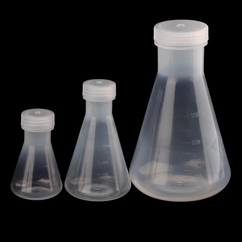 PP Erlenmeyer Flask with Screw Cap | 50ml–1000ml Lab Conical Lab Conical Flask QXL 1000ml