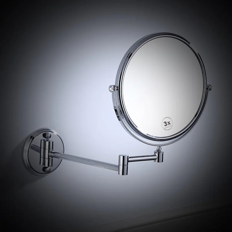 Wall Mounted Makeup Mirror 3X Magnification 360° Rotating 6/8" Vanity Wall Mirror QXL