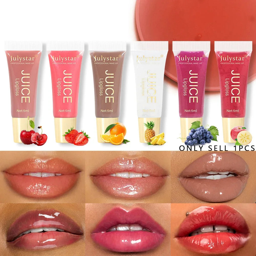 Julystar Hydrating Fruity Lip Gloss | Moisturizing Translucent Lip Gloss QXL