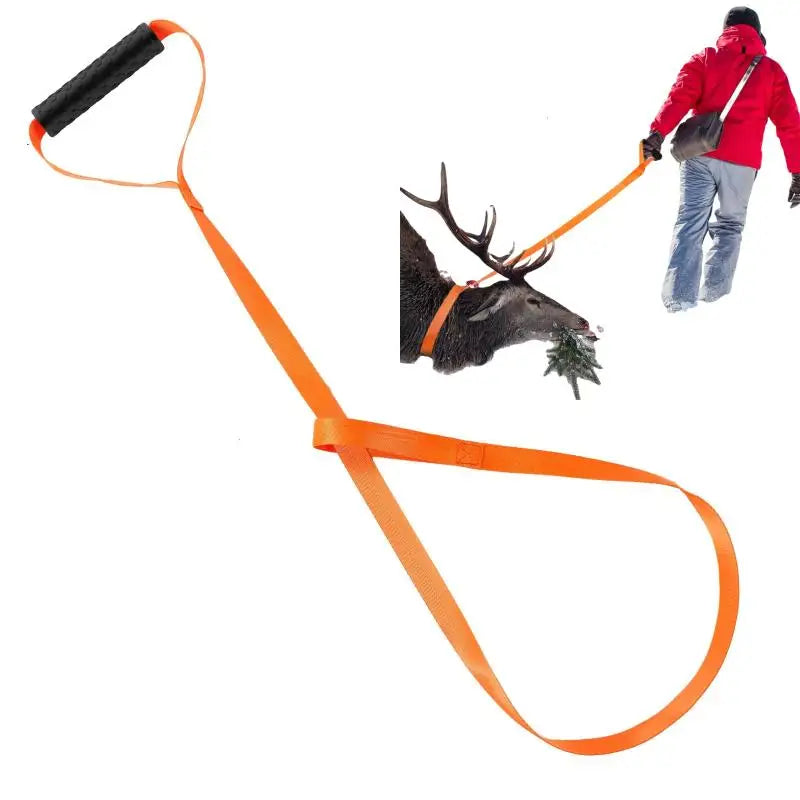 Deer Drag Rope Harness | 400 lb Nylon Hauling Strap Hunting Drag Rope QXL