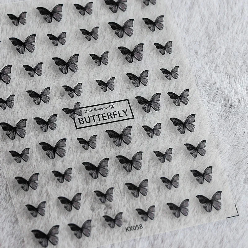 5D Butterfly Nail Art Stickers | Kawaii Self-Adhesive Decals Nail Art Stickers QXL