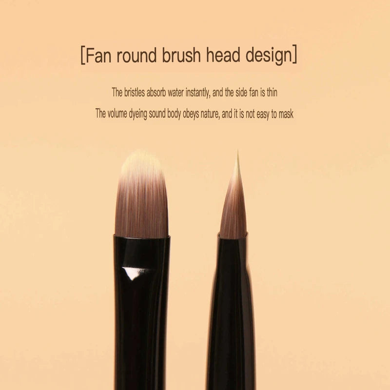 Walnut B52 Flat Concealer Brush | Tongue-Shaped Fiber Bristles Concealer Brush QXL