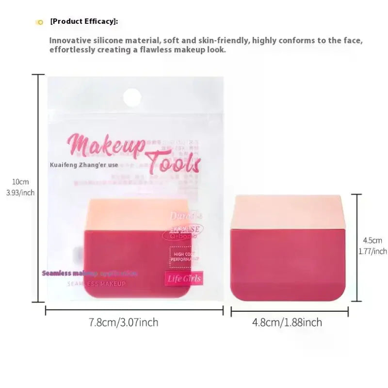 Silicone Foundation Brush – Flat Head Traceless Makeup Tool Silicone Foundation Brush QXL