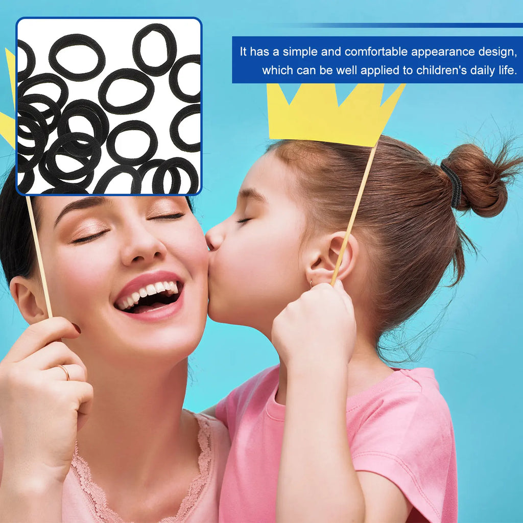 200-Pack Soft Cloth Hair Ties | No-Snag Kids & Daily Use Hair Ties QXL