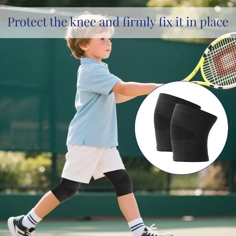 2-Pack Kids Knee Pads for Sports | Size M Blue & Black Kids Knee Pads QXL
