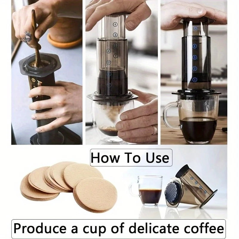 Unbleached Round Coffee Filters for Moka Pot & Espresso Coffee Paper Filters QXL