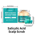 Gleamxi Scalp Scrub & Massage Brush | Oil Control Deep Cleanse Scalp Exfoliating Scrub QXL Salicylic Acid