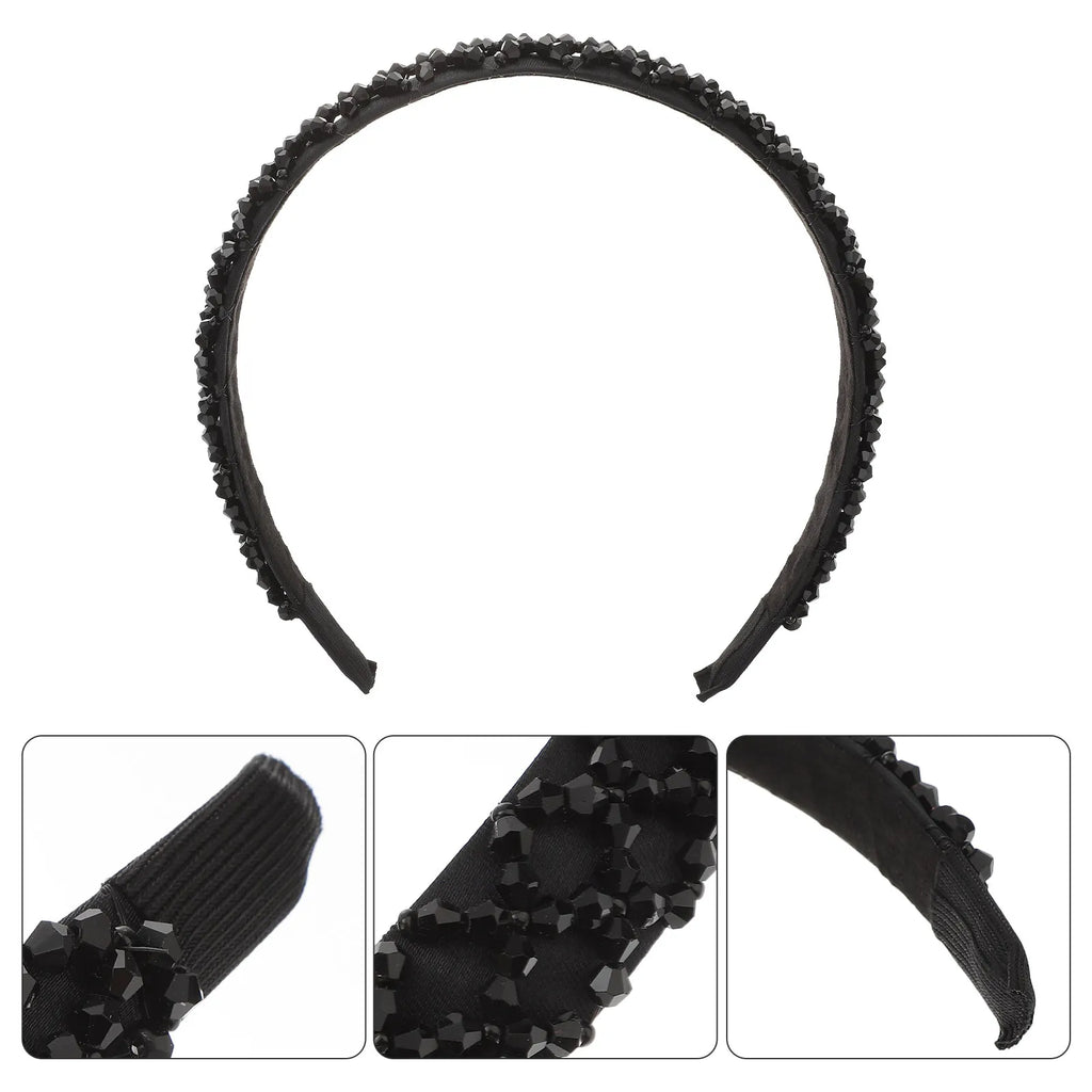 Crystal Bead Headband for Women | Elegant Lightweight Hairband Crystal Hair Headband QXL Default Title