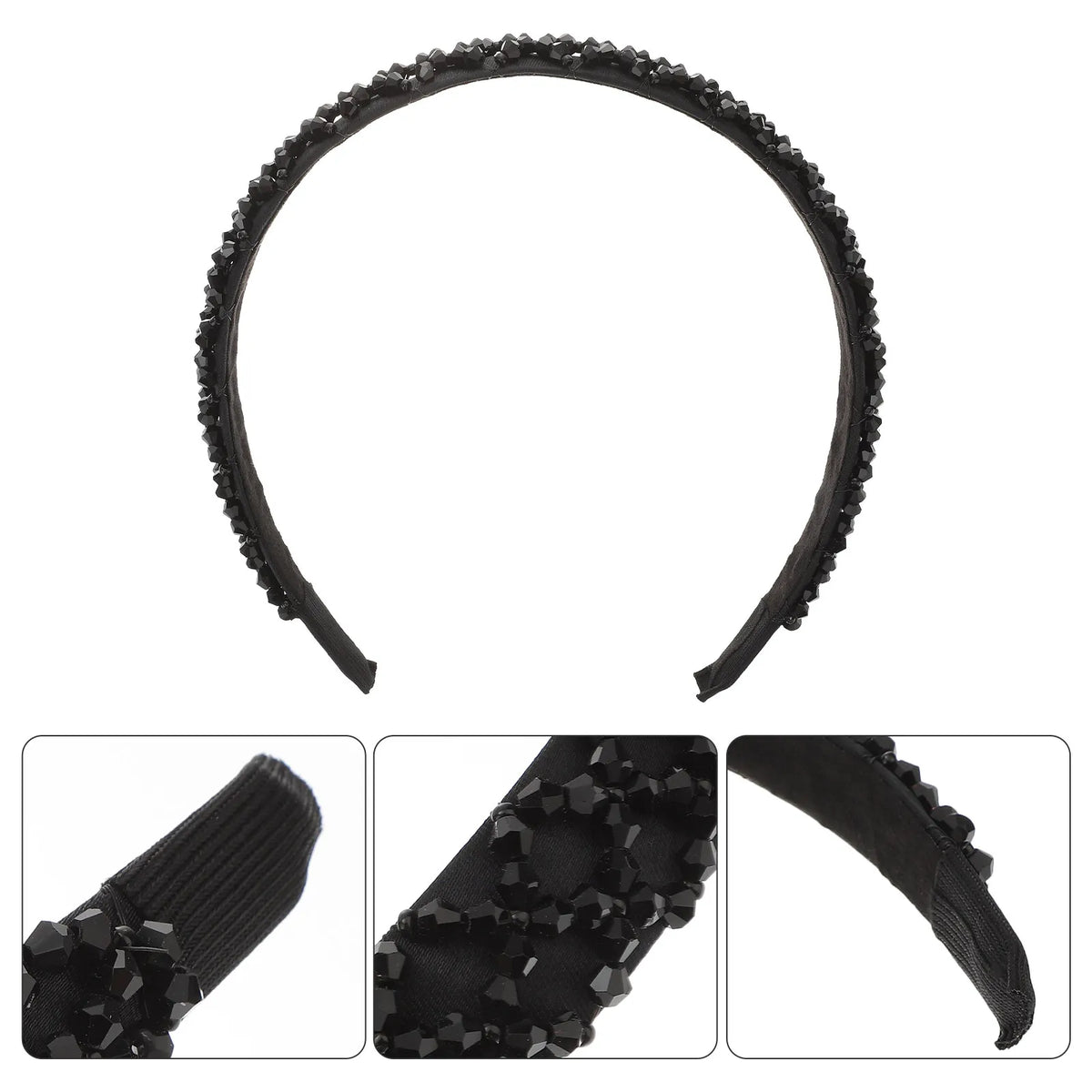Crystal Bead Headband for Women | Elegant Lightweight Hairband Crystal Hair Headband QXL Default Title