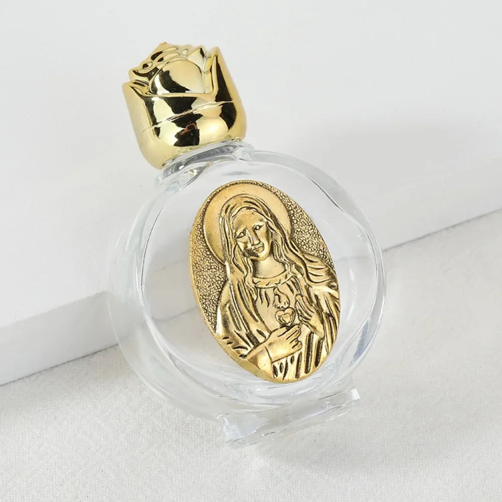 Catholic Holy Water Bottle 0.5 Floz | Our Lady of Guadalupe Religious Bottle QXL