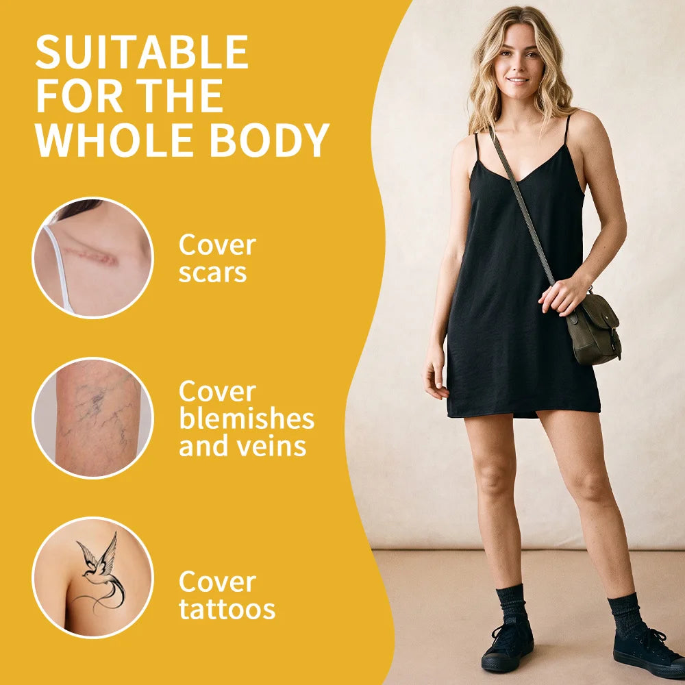 Waterproof Body Concealer | High Coverage Scars & Tattoos Body Concealer QXL