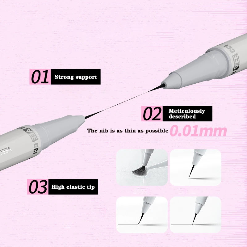 VEECCI Double-Ended Liquid Eyeliner – Waterproof & Long-Lasting Liquid Eyeliner Pen QXL