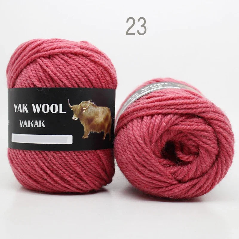 Yak Hair Cashmere Chunky Yarn 100g | DIY Knit & Crochet Wool Chunky Craft Yarn QXL 23