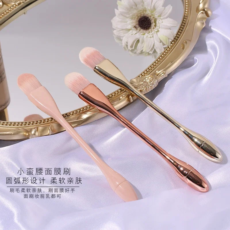 Soft Flat Face Mask Brush | Wool Fiber Mud Mask Applicator Face Mask Brush QXL