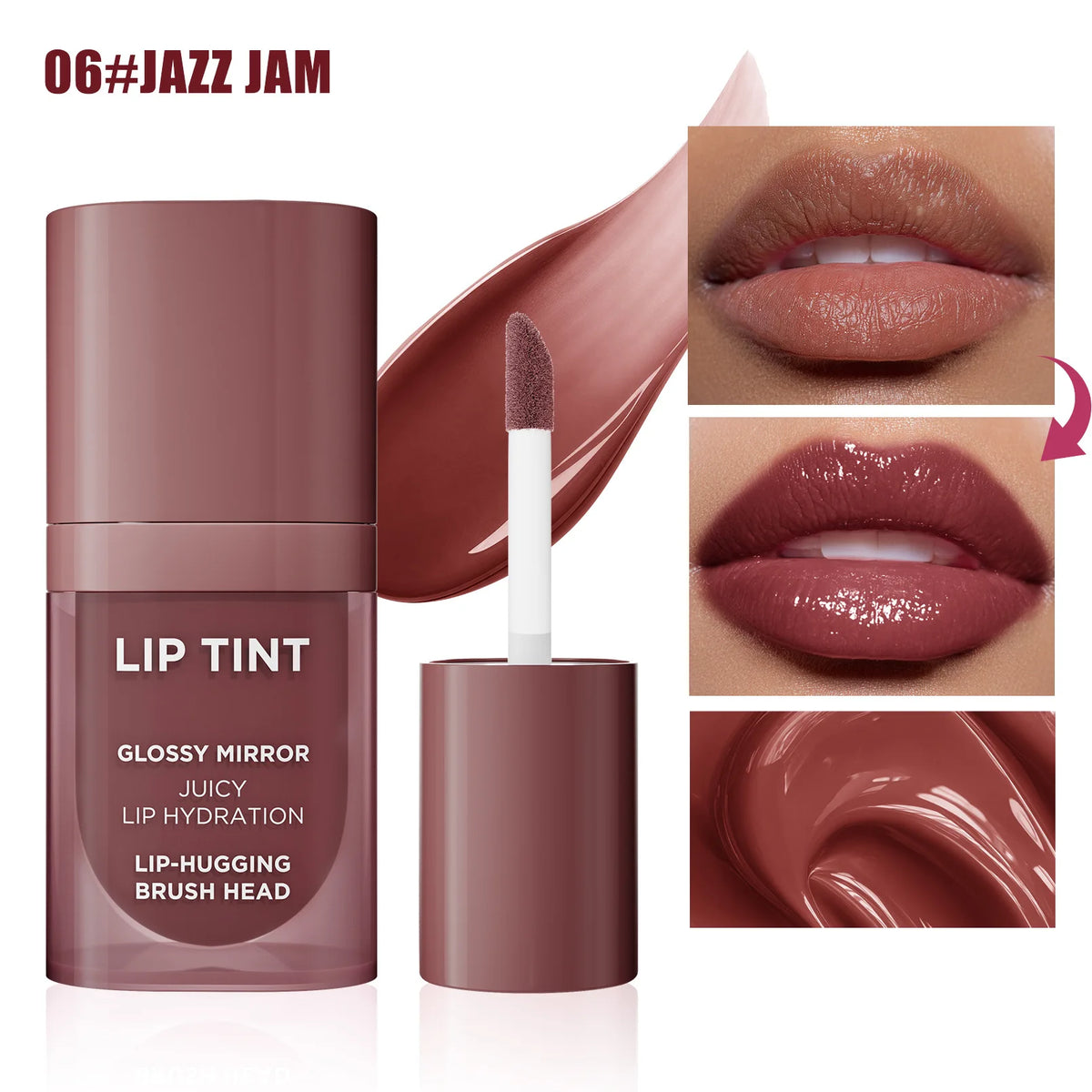 Juicepop Jelly Mirror Lip Gloss | Hydrating Long-Lasting Lip Tint Lip Gloss QXL 06