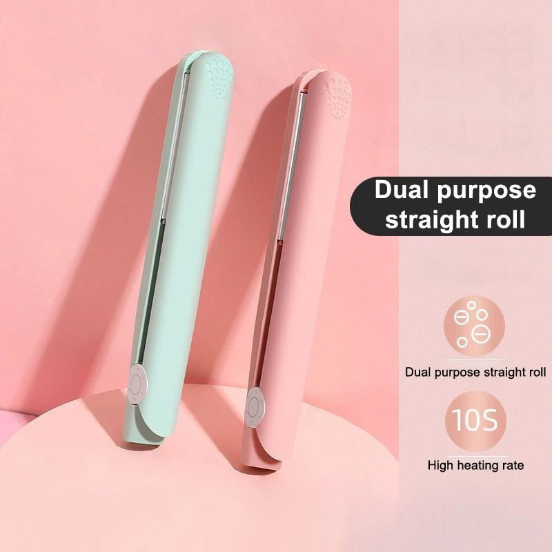 3-in-1 Mini Hair Straightener & Curler | YOVIP Flat Iron Hair Styling Iron QXL