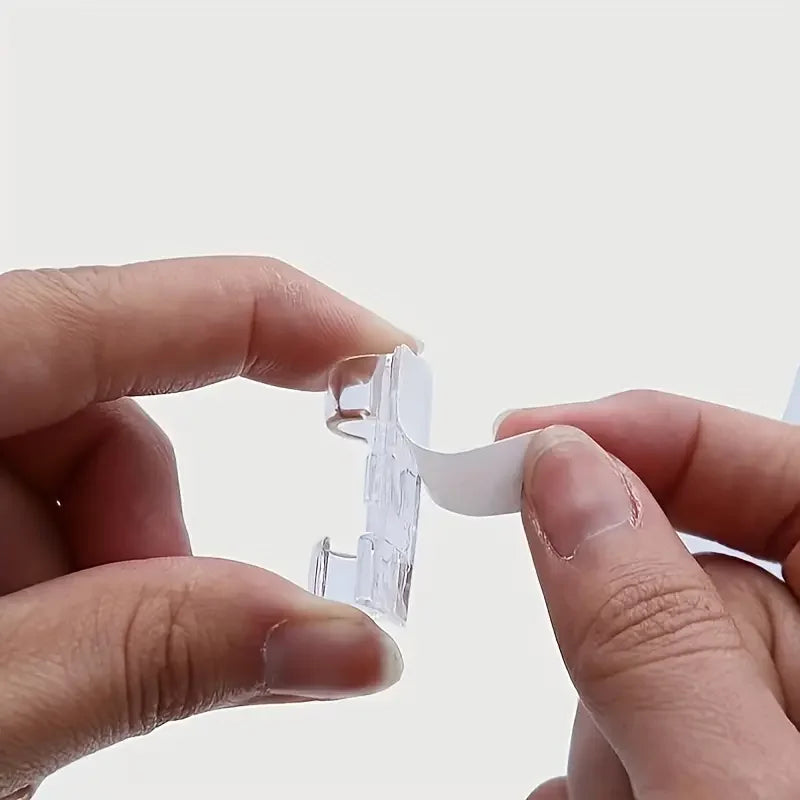 Clear Adhesive Cable Clips | Transparent Wire Cord Organizers Cable Clips QXL