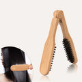 Double-Sided Anti-Static Hair Brush Comb | Wooden Handle Hair Brush Comb QXL onesize