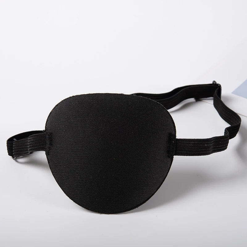 Pirate Eye Patch – Adjustable Black Concave Eyepatch Kids & Adults Costume Eye Patch QXL Black