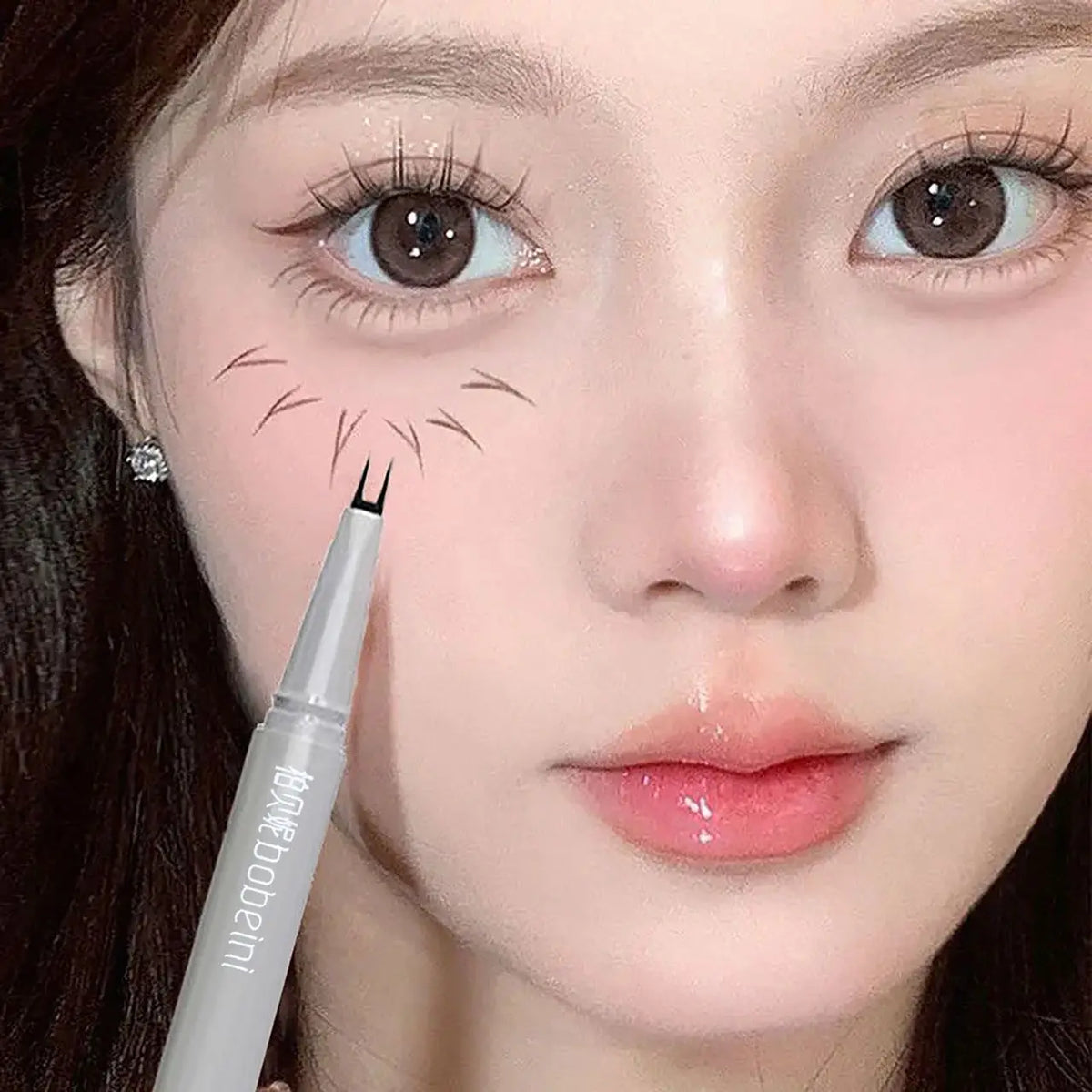 Double-Claw Liquid Eyeliner Pen | Waterproof & Smudge-Proof Liquid Eyeliner Pen QXL