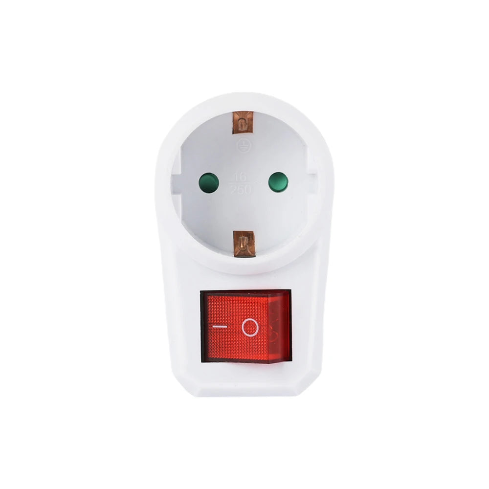 16A 250V EU Power Strip 1-to-3 Way German Plug Adapter + Switch EU Power Strip QXL 1 to 1 With Switch